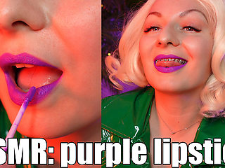 ASMR slowly lipstick tease