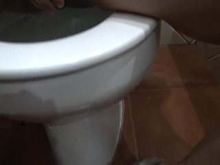 My Stepson Follows Me to See How I Piss From My Hairy Pussy