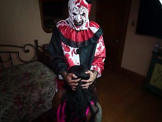 Hot ebony MILF pumped full of cock by creepy masked stranger