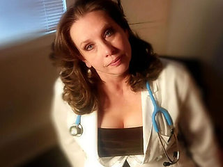 Sexy Mature MILF Doctor Full Scene: Examining a Young Man's Curved Cock