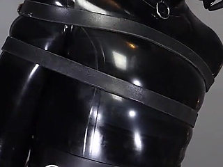 Curious Little Slut Part 1 Slave Mila Turned Into Latex Marionette with Neck Tie Bondage Orgasm Predicament