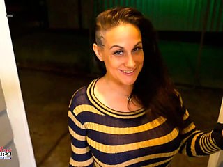 Kali Ryder Inked Brunette MILF Masturbates with Big Dildo on Couch - Huge Tits & Fingering