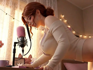 Sensual Lactation ASMR - Whispering Redhead Massages Her Heavy Milky Breasts