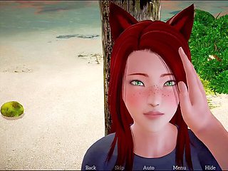 Hentai visual novel game with big natural tits and erotic stories