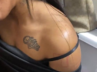 Cute Ebony Sucks the Nutt From Dick