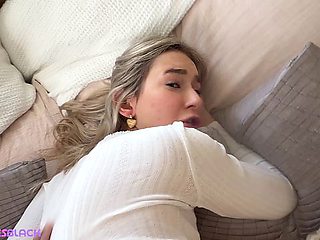 Thrilled Thea's skinny blonde clip