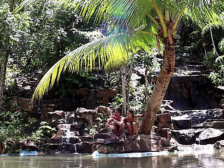 Alone in a Waterfall