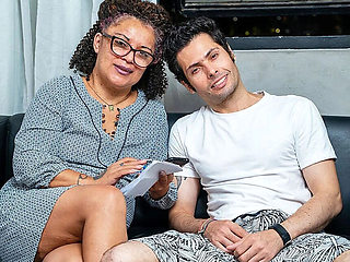 Fat Mature Takes Stepson's Hard Cock in Her Ass - Rough Anal & Facial