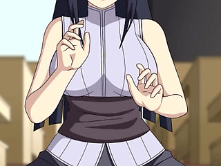 Naruto: Kunoichi Trainer - Hot 18yo Hinata Hyuga Teen Blowjob and Double Penetration Anal Sex. Her Tight Ass Gets Creampied