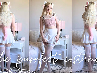 Trying on the Cutest Cat Costume Ever !!