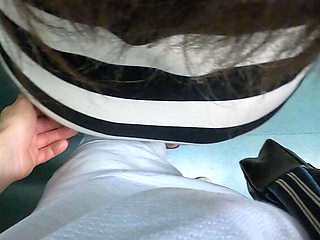 Stranger Fingers Wife's Pussy Under Mini Skirt on Train - Asian Public Voyeur Taboo