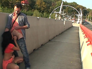 Young girl fucked outside by an old man