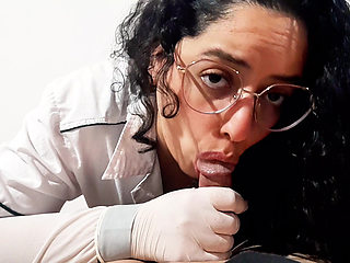I can't hold back my desire and I suck my patient's cock Part 2