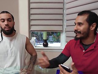 Uncontrollable blonde MILF Tiffani Madison rides two studs