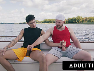 ADULT TIME - Straight Buddies Marcus McNeil & Angel Elias Turn Disappointing Boat Day Into Hard Fuck