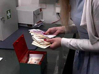 Boss Catches Teen Employee - Punishes Her With Hard Blowjob & Fucking