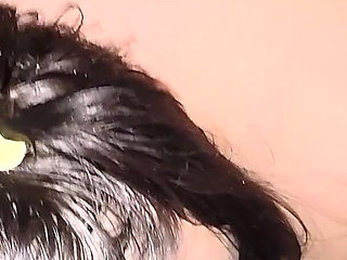 I Have a Big Ball in My Asshole While He Fucks Me, Humiliates Me, Cums and Pisses on My Face