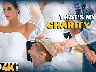 Hot Czech Gardener Fucks Bride in Wedding Dress - Hardcore Brunette Sex Story