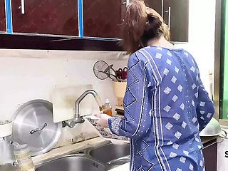 Stepmom Fucks Stepson Hard - Big Ass Desi Bhabhi Dirty Talk & Doggy Style