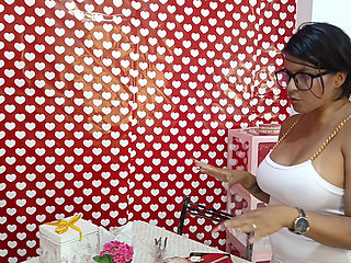 I fuck my beautiful, big-assed stepdaughter while celebrating Valentine's Day with my busty wife