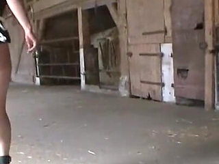 Humiliates dominates with leg shackles