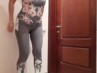 Pee My Gym Pants at the Closed Loo's Door