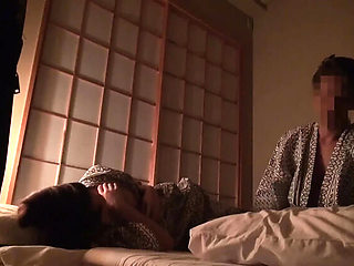 Asian secretary hotel sex - coworker room sharing mix up leads to doggy style fucking
