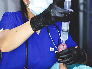 Femdom Nurse Milks & Sounds My Cock - DominaFire Medical Exam