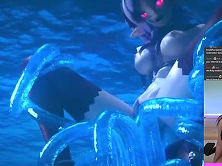 ZZZ Vivian tentacle breeding underwater - anime porn