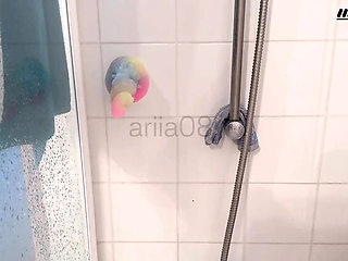 Petite French Goth Girl Tests Double Dildo in Pussy and Ass Solo