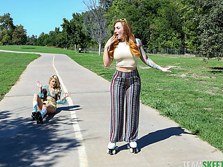 She Has More Experience at Skating, but She Also Knows More About Licking Pussy