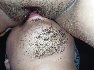 Amazing I do oral sex on my stepmom in position on all fours and she moans very richly.