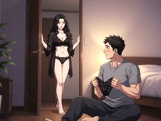 Stepmom's teach Private Lingerie Lesson to her stepson