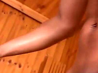 Ebony Sauna Seduction Wild Blowjob and Pussy Pound