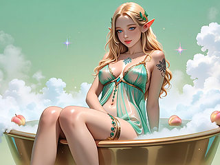 Lustrender Young Elf Woman Slideshow - Mythic Surreal Fantasy Art