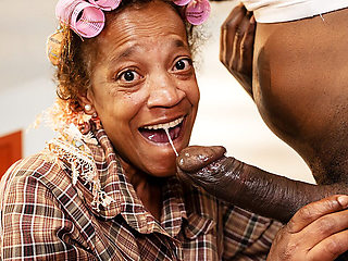 Fat Belly Ebony Mature Anal Destroyed by a BBC