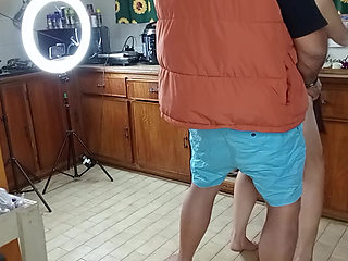 She tried to make salad and then she ate some cock