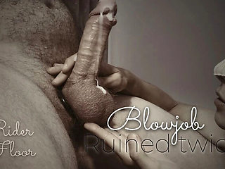 Chastity Slave Blowjob & Ruined Orgasm Twice - Femdom Tease and Denial