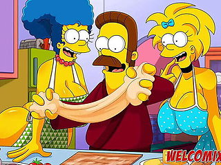 Flanders Banging The Simptoons' Hotties! Pepperoni Pizza! Sexy Cartoons