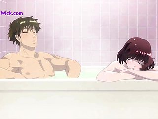 Bathroom Fun with My Girlfriend’s Hairy Stepsister(Anime Hentai)
