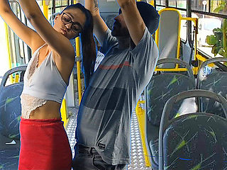 Student Being in the City Bus