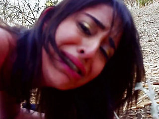Penelope Stone takes huge cock outdoor facial