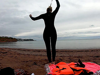 Strapped Tight & Floating Free - Sexy Wetsuit Life Jacket Test