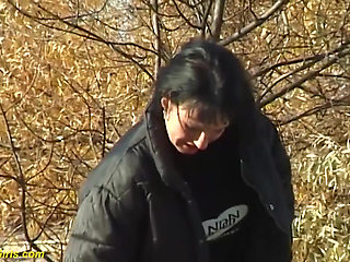 Pantyhose girl pees on the staircase