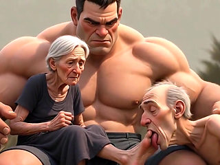 Pathetic Cuckold Licks His Wife's Toes While She's in Bull's Arms - Foot Worship Humiliation