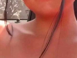 Evaa gives Mike a deepthroat blowjob in car public sex - Latina teen creampie and anal