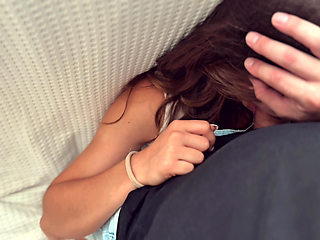 Intense Deepthroat Gagging Blowjob on the Sofa Part 3