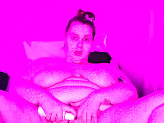 BBW Spreads Her Pussy for Her Machine