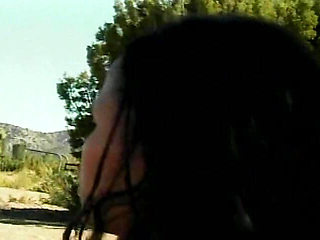 Big boobed ebony doll fucked in the desert