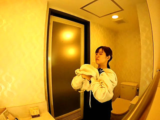 Shower dressing room before filming